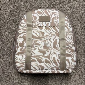 Brown and White Swirl Pattern Lunch Bag